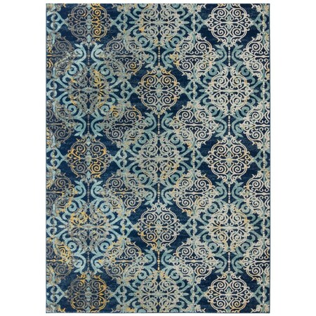 Safavieh Evoke Power Loomed Rectangle Area Rug Royal & Light Blue - 6 ft.-7 in. x 9 ft. EVK230A-6